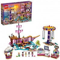 LEGO Friends Heartlake City Amusement Pier 41375 Toy Rollercoaster Building Kit with Mini Dolls and Toy Dolphin Build and Play Set Includes Toy Carousel Ticket Kiosk and More 1,251 Pieces