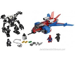 LEGO Marvel Spider-Man Spider-Jet vs Venom Mech 76150 Superhero Gift for Kids with Minifigures Mech and Plane 371 Pieces