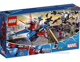 LEGO Marvel Spider-Man Spider-Jet vs Venom Mech 76150 Superhero Gift for Kids with Minifigures Mech and Plane 371 Pieces