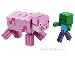 LEGO Minecraft Pig BigFig and Baby Zombie Character 21157 Cool Buildable Play-and-Display Toy Animal Figure for Kids New 2020 159 Pieces
