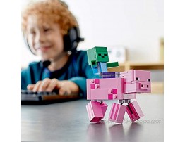 LEGO Minecraft Pig BigFig and Baby Zombie Character 21157 Cool Buildable Play-and-Display Toy Animal Figure for Kids New 2020 159 Pieces