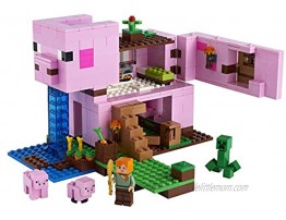 LEGO Minecraft The Pig House 21170 Minecraft Toy Featuring Alex a Creeper and a House Shaped Like a Giant Pig New 2021 490 Pieces