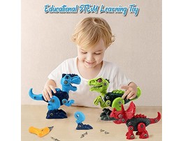 LeonMake Kids Toys Dinosaur Toys: Take Apart Dinosaur Toys for Kids 3-5 with Electric Drill | STEM Toys for Age 3 4 5 6 7 Year Old Boys Girls | Birthday Gifts Christmas Stocking Stuffers for Kids
