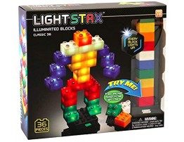 Light Stax Junior Classic Illuminated Blocks Led Light Up Building Blocks 36 Piece Set
