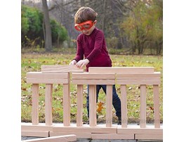 Playlearn Foam Wooden Beam Building Blocks – 24 Pieces Block Set for Kids – Safe Non Toxic Eva Foam