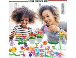 POMIKU Girls Toys for 3 4 5 6 Year Old Toddler Girls Gifts Flower Garden Building Toys for Kids Age 3yr-6yr Build a Garden STEM Fun Flower Toy 109PCS