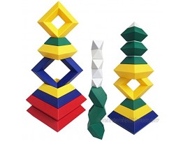 Pyramid Stacking Toy Building Blocks 3D Puzzle Brain Teasers for Kids and Adults | Creative Educational Preschool Toys Kids Toys for 3 Year Old Boys & Girls