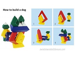Pyramid Stacking Toy Building Blocks 3D Puzzle Brain Teasers for Kids and Adults | Creative Educational Preschool Toys Kids Toys for 3 Year Old Boys & Girls