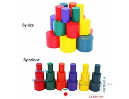TOWO Wooden Stacking Blocks Balancing Game for Children Wooden Blocks Balancing Moon Stacking and Sorting Wooden Toy for 3 Years Old- Math Educational Toys for Preschool Kids