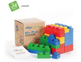 UNiPLAY Mix Soft Building Blocks for Infant Early Learning Educational and Sensory Toy Cognitive Development for Unisex Toddlers 34-Piece Set