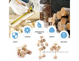 WODI Wooden Building Blocks 60 PCS Natural Wood Toys,DIY Building Blocks Splicing,Montessori Toys,Good Gifts for Boys Girls 6 Years and Up