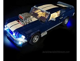 brickled LED Light Kit for Ford Mustang Model Lego 10265 USB Power Lego Set no Included