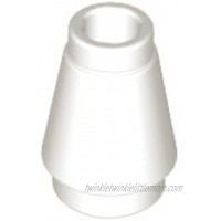 Lego Parts: Cone 1 x 1 with Top Groove PACK of 8 White