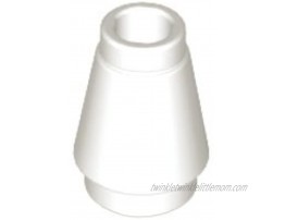 Lego Parts: Cone 1 x 1 with Top Groove PACK of 8 White