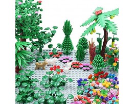 Sawaruita Garden Park Building Block Toy Set，Flower Botanical Scenery Accessories 450 + Compatible All Major Brands（Including 2Pack of 5 x 5 Base Plate A