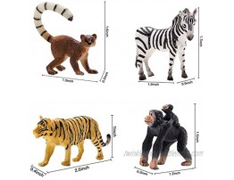 Animals Figures,24 Pcs Realistic Animal Toy Set with Lion,Panda,Monkey,Zebra,Tiger,Elephant,Giraffe etc,Cake Toppers Birthday Gift for Kids