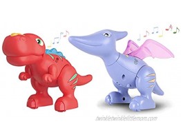 CHICYA Magnetic Block Cartoon Dinosaur Toys with Lighting & Sound Touch Recording,Imaginative DIY Building Toy Gifts for Ages 3+2IN1 Gift Wrap