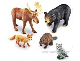 Learning Resources Jumbo Forest Animals Bear Moose Beaver Owl and Fox Sorting Skills 5 Pieces Ages 3+