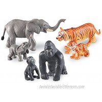 Learning Resources Jumbo Jungle Animals: Mommas and Babies Momma and Baby Elephant Momma and Baby Gorilla and Momma and Baby Tiger 6 Animals