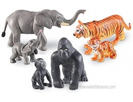 Learning Resources Jumbo Jungle Animals: Mommas and Babies Momma and Baby Elephant Momma and Baby Gorilla and Momma and Baby Tiger 6 Animals