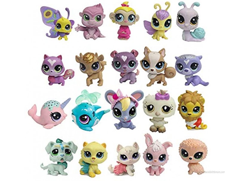 Mimeng 2 Pieces Bag of Toys Cartoon Animals Cute Cats and Dogs Loose Doll Collection Boys and Girls Toy Gifts
