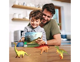 Olefun Dinosaur Toys for 3 Years Old & Up Dinosaur Sound Book & 12 Realistic Looking Dinosaurs Figures Including T-Rex Triceratops Utahraptor for Kids Boys and Girls