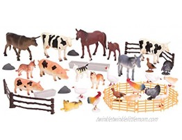 Terra by Battat – Country World – Realistic Cows Toys & Farm Animal Toys for Kids 3+ 60 Pc