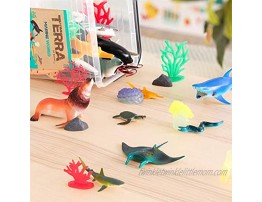 Terra by Battat – Marine World – Assorted Fish & Sea Creature Miniature Animal Toys for Kids 3+ 60 Pc