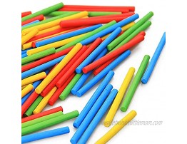 100Pcs Colorful Bamboo Counting Sticks Resources Math Learning for Children Colorful Learning Toys Bamboo Counting Sticks Learning Toys