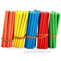 100Pcs Colorful Bamboo Counting Sticks Resources Math Learning for Children Colorful Learning Toys Bamboo Counting Sticks Learning Toys