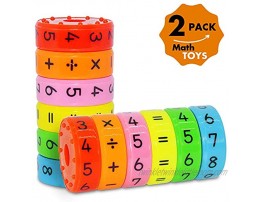 CHILHOLYD Learning Toys Math Toy Montessori Preschool Learning Educational Counting Game Numbers and Symbols Math Skills Colorful Fridge Kindergarden Educational Tools Math Blocks Great Gift for Kids