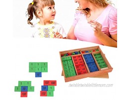 GLOGLOW Math Counting Hundred Board Toys Wooden Toys Hundred Board Montessori Baby Stamp Game Education Preschool Stamps Math Toys