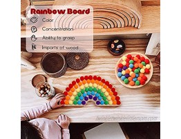 ibwaae Wooden Peg Board Beads Game Math Games Matching Game Color Sorting Toys Bead Counting Montessori Toys for Toddlers Rainbow Color