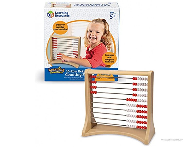 Learning Resources 10-Row Rekenrek Counting Frame Abacus for Kids Counting Toy for Kids Math Homeschool Ages 5+
