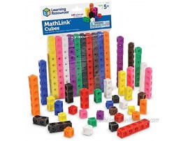 Learning Resources Mathlink Cubes Educational Counting Toy Early Math Skills Set of 100 Cubes & Plastic Pattern Blocks Set of 250