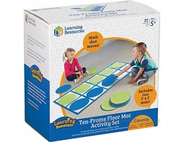 Learning Resources Ten-Frame Floor Mat Activity Set Math Skills 22 Pieces Ages 5+