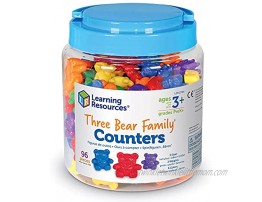 Learning Resources Three Bear Family Counters Educational Counting and Sorting Toy Rainbow Autism Therapy Tool Size Awareness Set of 96 Ages 3+