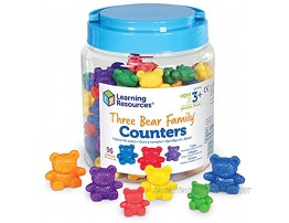 Learning Resources Three Bear Family Counters Educational Counting and Sorting Toy Rainbow Autism Therapy Tool Size Awareness Set of 96 Ages 3+