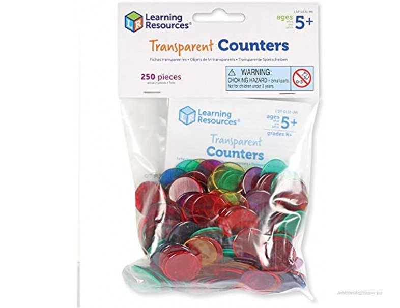 Learning Resources Transparent Counters 250 Pieces Multicolor