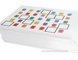 Legato Counting Bear Activity Sheets and eBook; 20 Large Glossy Card Stock Sheets each 8.5 x 11; Helps with Patterns Graphing Colors and More! Use with any 1 bear manipulative with 6 colors.