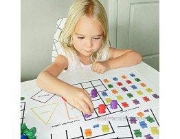 Legato Counting Bear Activity Sheets and eBook; 20 Large Glossy Card Stock Sheets each 8.5 x 11; Helps with Patterns Graphing Colors and More! Use with any 1 bear manipulative with 6 colors.