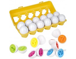LZQINXUN Educational Toys,Matching Eggs,Egg Toy Preschool Toys for Kids and Toddlers to Learn About Shapes and Numbers,Learning Games Sorting Toys Easter Eggs Gift Number & Match
