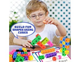 Math Cubes Manipulatives with Activity Cards-Math cube toy learn calculate-Teaching Resources Homeschool Supplies Kindergarten Number Blocks Counting Toys-Toddler Learning Resources Ages 3 4 5 6 7 8