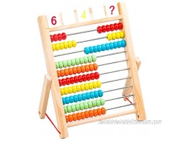 Milageto Calculation Wooden Abacus Beads Counting Number Baby Math Toy Wooden