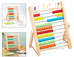Milageto Calculation Wooden Abacus Beads Counting Number Baby Math Toy Wooden