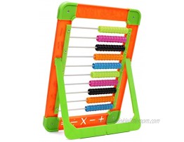 Minelife 2 Pieces Plastic Abacus Math Educational Counting Tools 10-Row Frame Abacus Learning Resources for Kids
