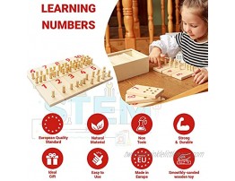 Montessori Toys – Learning & Education Toys – Wooden Toys Preschool Learning Toddler Toys Peg Number Board for 3 4 5 Year Old