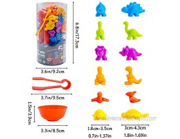 Naughtybro Dinosaur Counting Learning Activity Set with Matching Sorting Bowls for Toddlers Ages 2-4 Color Classification and Sensory Training STEM Educational Games Toys Gift for Kids Boys Girls