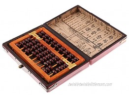 simhoa 9 Rods Wooden Chinese Abacus Soroban Kids Baby Preschool Math Counting Toys