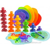 Skoolzy Stacking Frogs Counting Toys. Educational Back to School Activities. Montessori Toy for Toddlers with Matching Lily Pads Counters. Homeschool Manipulatives Early Math Skills for Kids Ages 3+